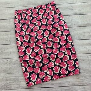 Boden Floral Pencil Skirt Size 6